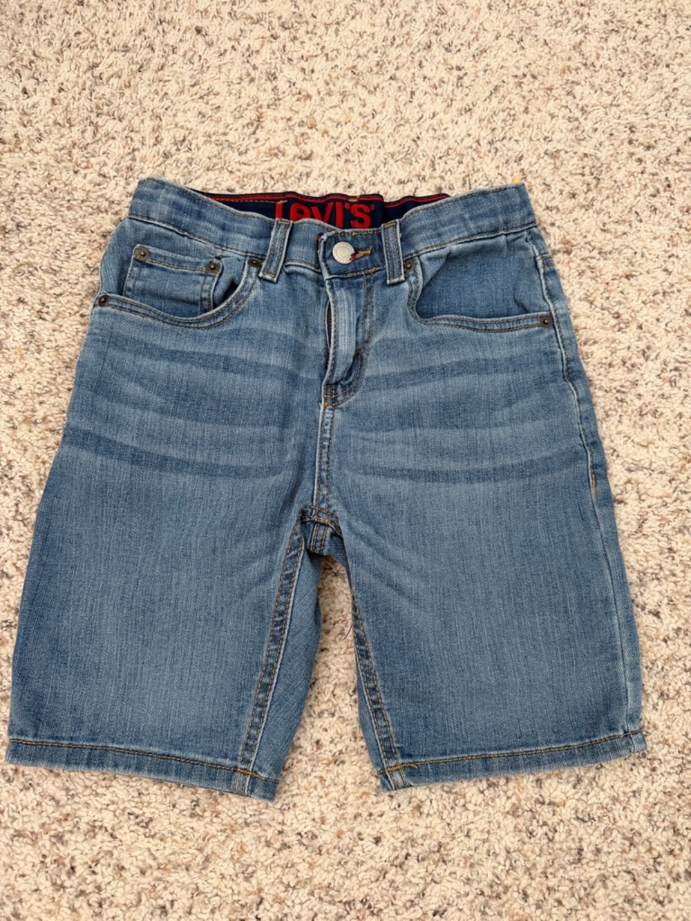Levi's Kids Light Blue Denim Knee-Length Shorts